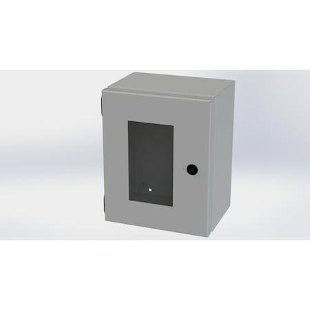 Saginaw Control & Engineering 1/4 Turn Latch Electrical Enclosures, 10 in H, 6 in D, 8 in W, NEMA 3R, 4, 12, 13, Carbon Steel SCE-10086ELJW